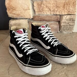 VANS Off THE WALL SK8 HI-TOP Black White Men 5.5, Women 7 Shoe Sneaker‎